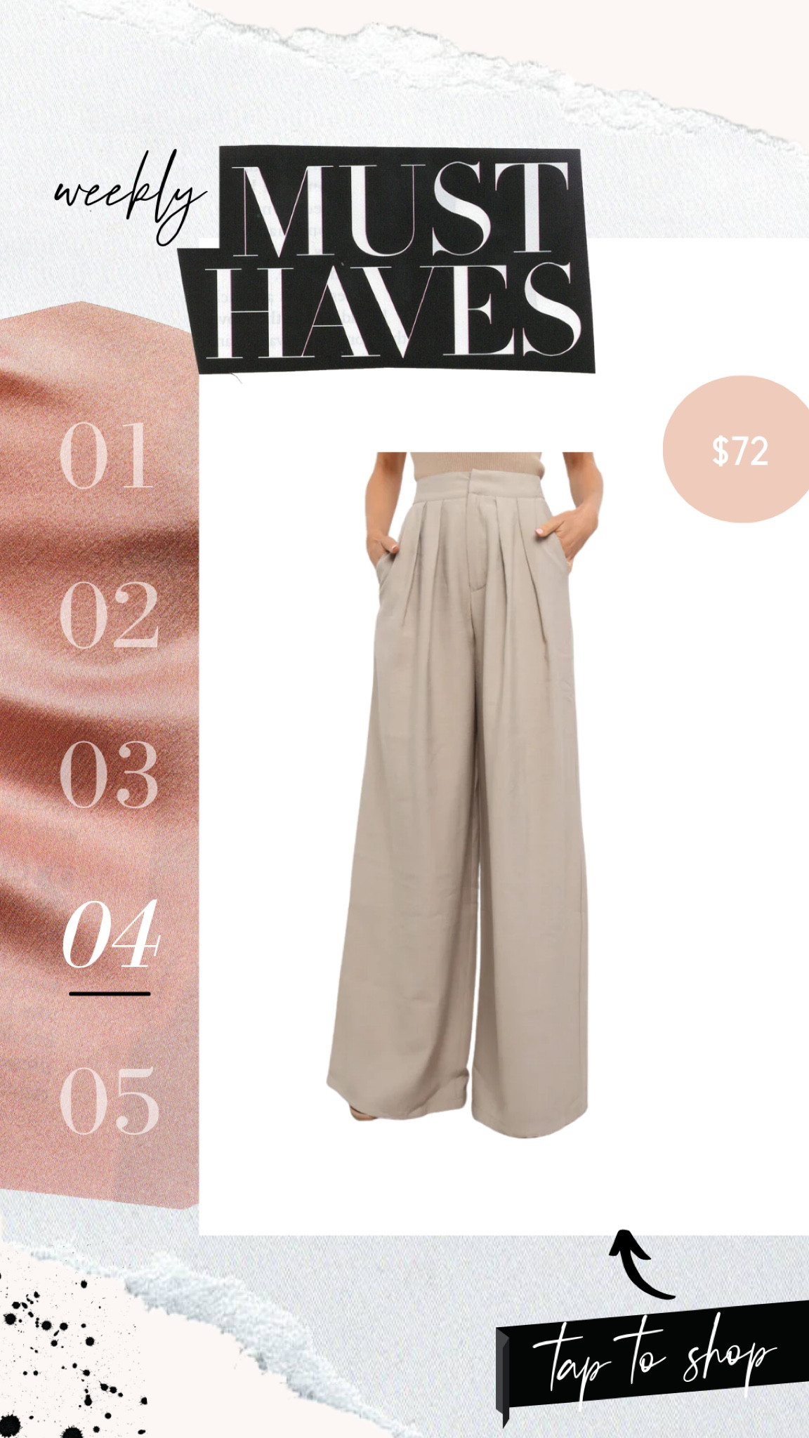 Neutral wide leg trousers // size large 