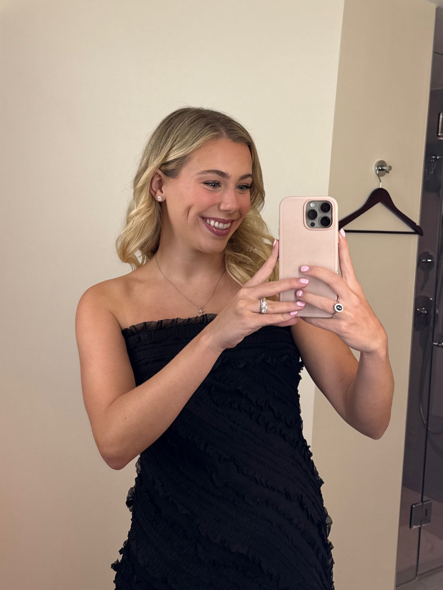 current fav black tie dress & the earrings I wear CONSTANTLY! Wore them for my wedding!!!! 

#LTKWedding #LTKStyleTip #LTKFindsUnder100
