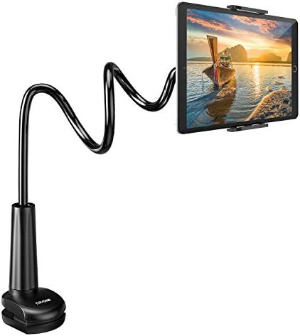 Gooseneck Tablet Holder Stand for Bed: Tryone Adjustable Flexible Arm Tablets Mount Clamp on Tabl... | Amazon (US)