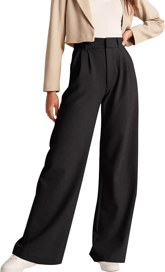 NIMIN High Waisted Work Pants for Women Business Casual Office Dress Pants Trousers with Pockets ... | Amazon (US)