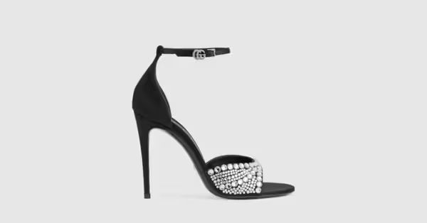 Women's high heel sandals with crystals | Gucci (UK)