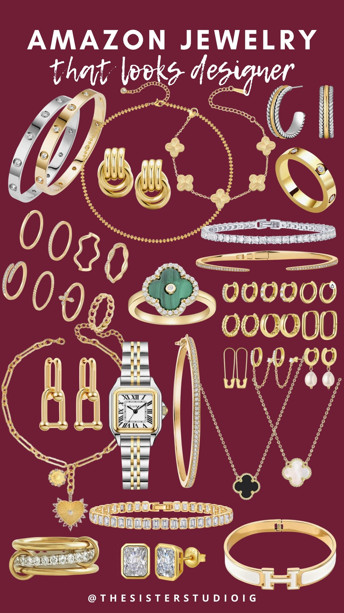 Amazon jewelry that looks designer for a fraction of the price! 🙌🏼🤩

#LTKHoliday #LTKGiftGuide #LTKFindsUnder50