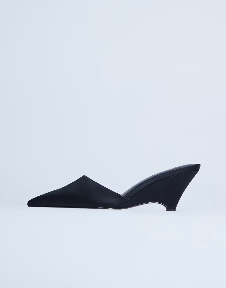 Topshop Annie wedge closed toe shoes in black | ASOS (Global)