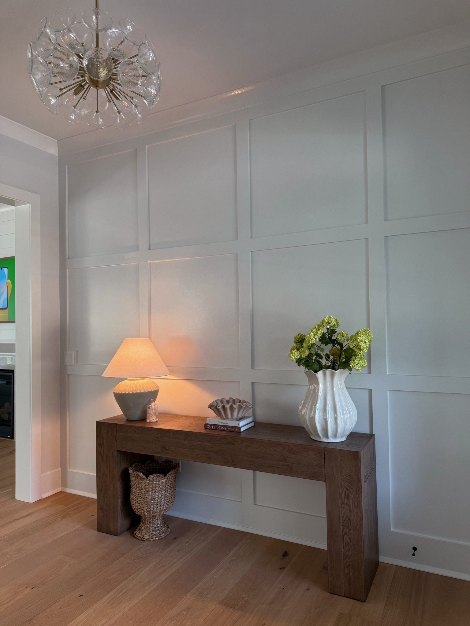 Wayfair entry table 
Target Lamp
Target floral vase
AFloral floral arrangement
Target coffee table book

#LTKHome