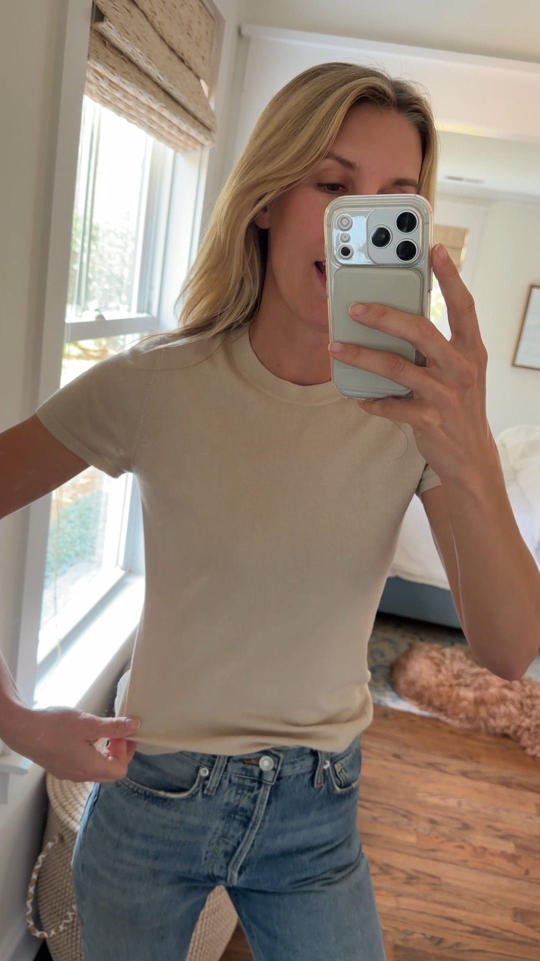 My favorite elevated tee for pairing with work pants, midi skirts or jeans! Wearing size small and it comes in 6 colors 

#LTKWorkwear #LTKootd