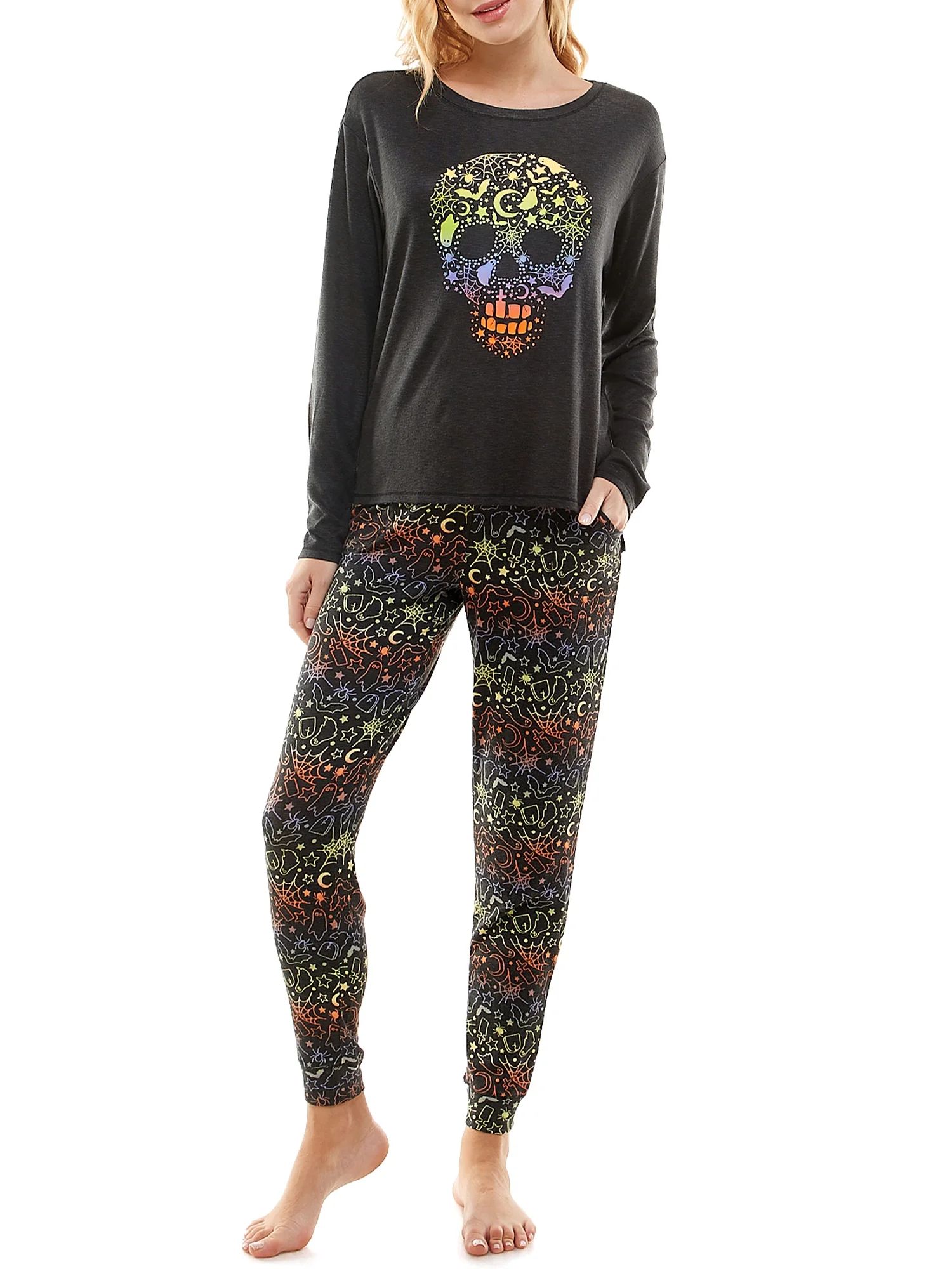 Way To Celebrate Women's Halloween Pajama Set, Sizes XS to 3X | Walmart (US)