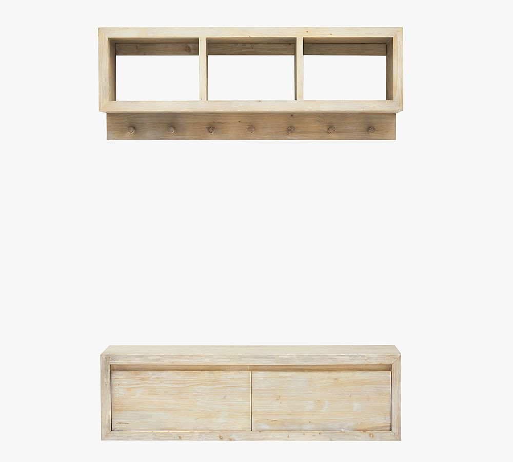 Folsom Entryway Wall Shelf &amp; Bench | Pottery Barn (US)