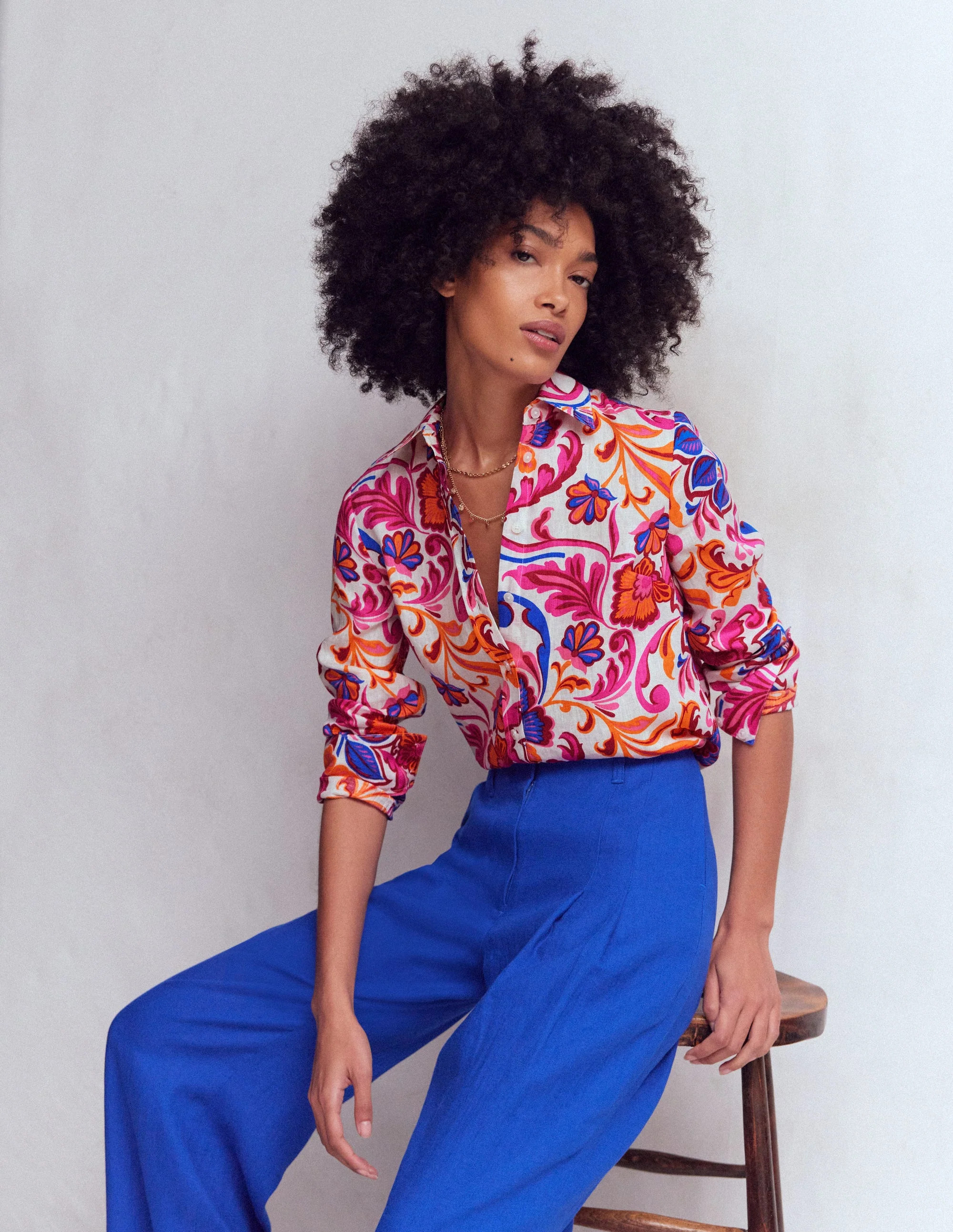 Boden Women's Sienna Linen Shirt | Size 10 | Boden (US)
