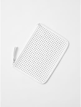 Perforated leather clutch | Gap US