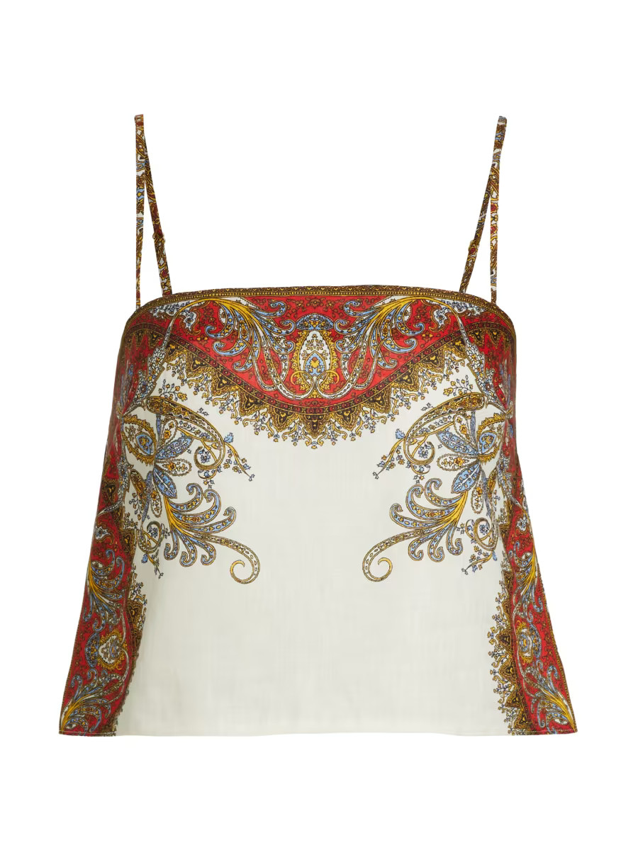 Rhea Printed Linen Top | Saks Fifth Avenue