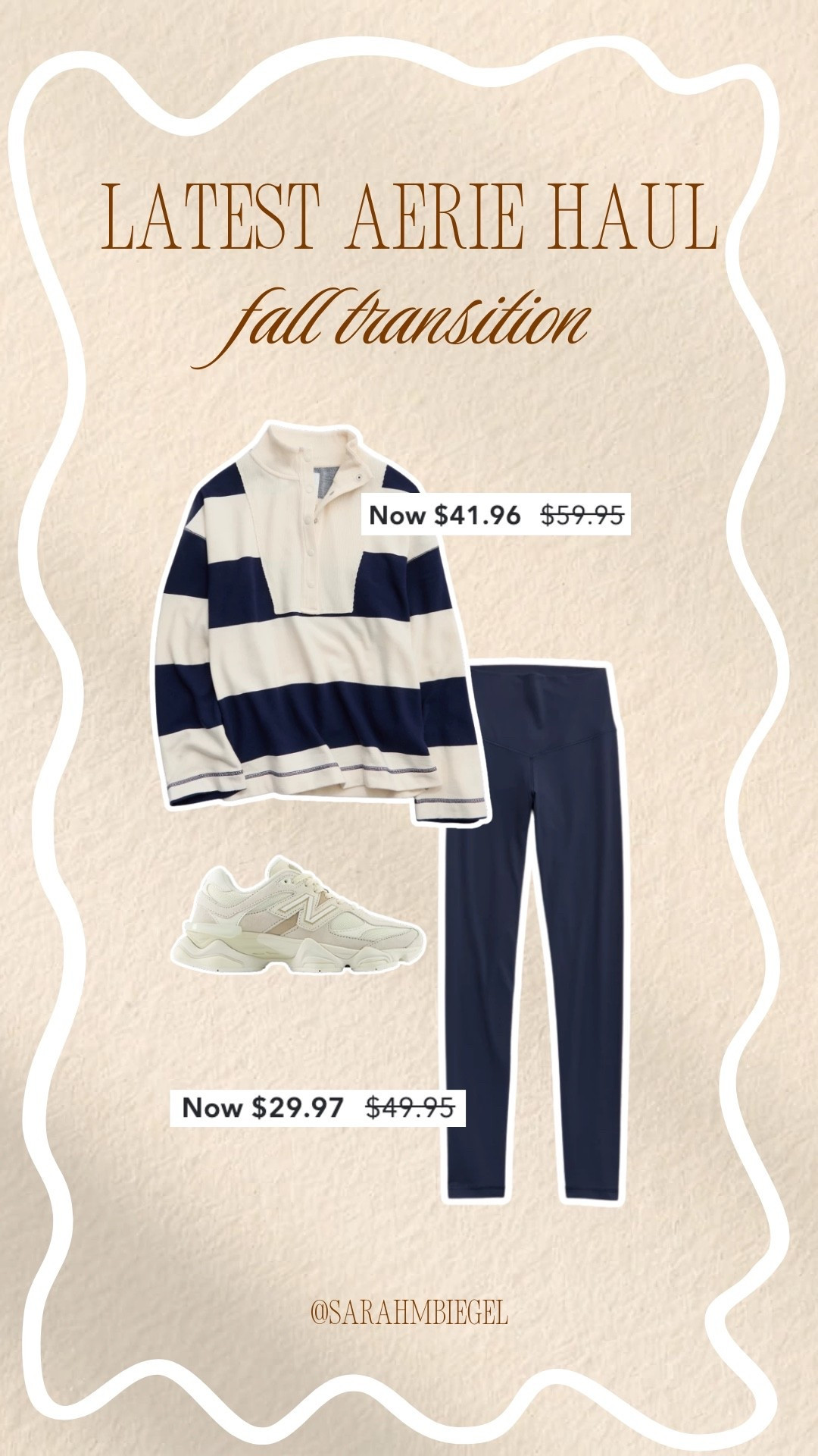 Aerie sale haul! Love this navy for the fall and this striped sweater is a cozy must. @Aerie #Aerie #falloutfit #navyleggings