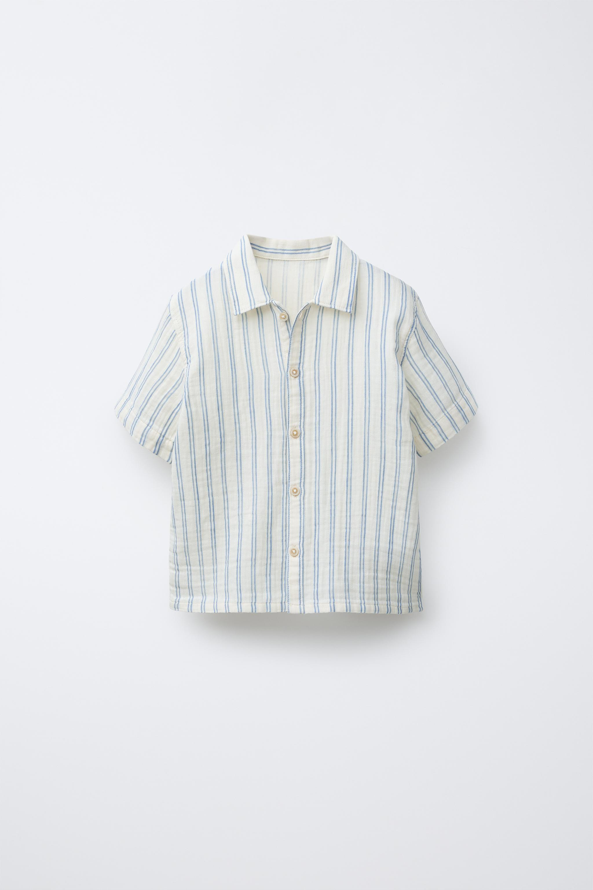 STRIPED TEXTURED SHIRT | Zara US