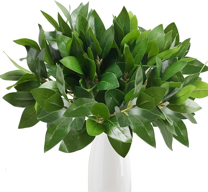 AILANDA 6PCS Artificial Greenery Stems Faux Eucalyptus Branches for Vase Fillers Shurbs Bush Home... | Amazon (US)