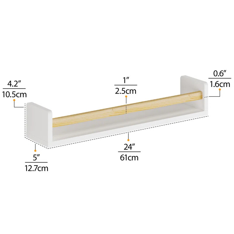 Edney 3 Piece Paulownia Floating Shelf | Wayfair North America