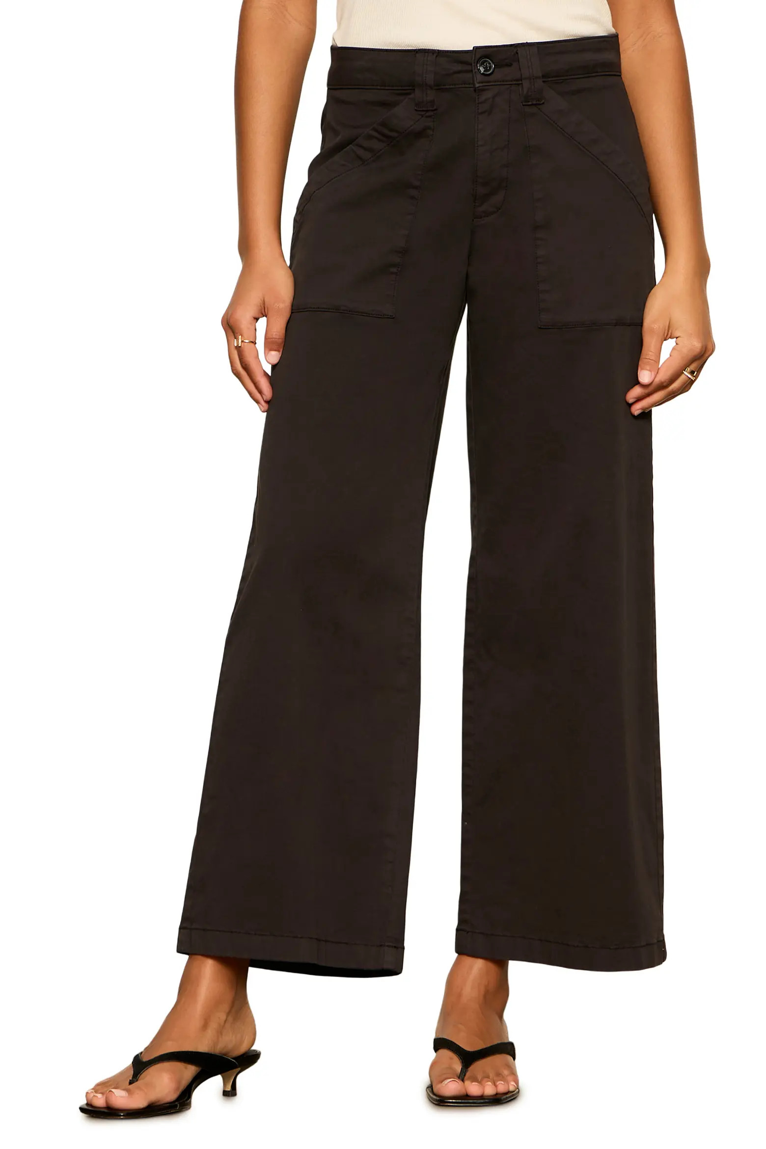 Idol Stretch Twill Wide Leg Ankle Pants (Women) | Nordstrom | Nordstrom