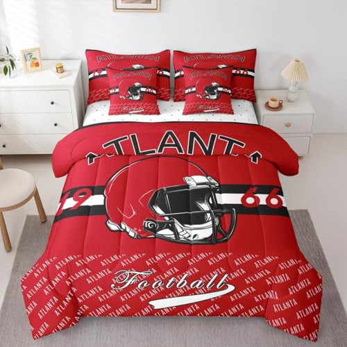 Feelyou Football Comforter Set Twin Size 7 Pieces Boys Bedding Set for Kids Boys Girls Football City Bed in a Bag with Comforter, Sheets, Pillowcases, Cushion Covers Sports Games Bedroom Decor | Amazon (US)