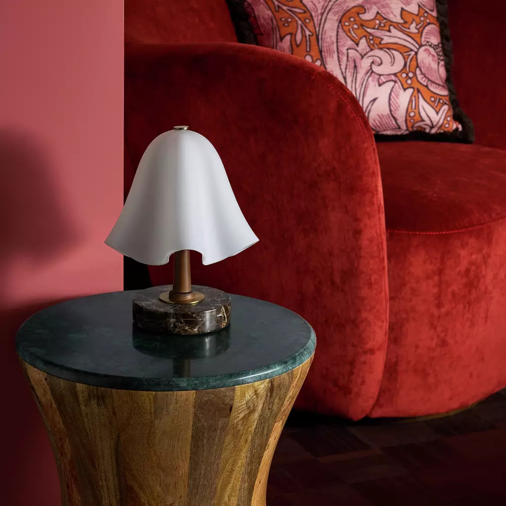 Buy Habitat x Morris & Co. Glass Shade Table Lamp | Table lamps | Habitat | Habitat UK