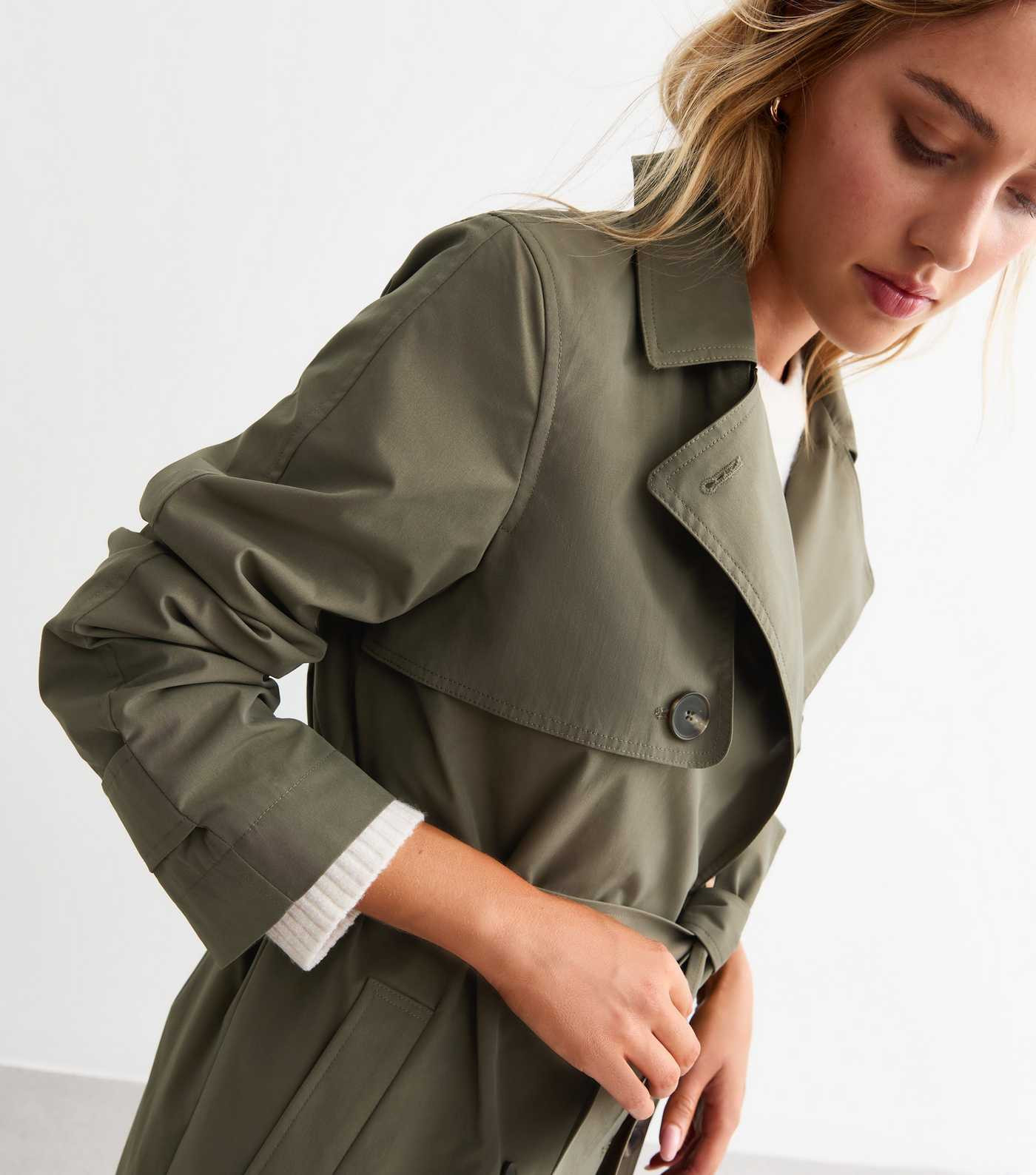 Khaki Double Breasted Trench Coat | New Look | New Look (UK)