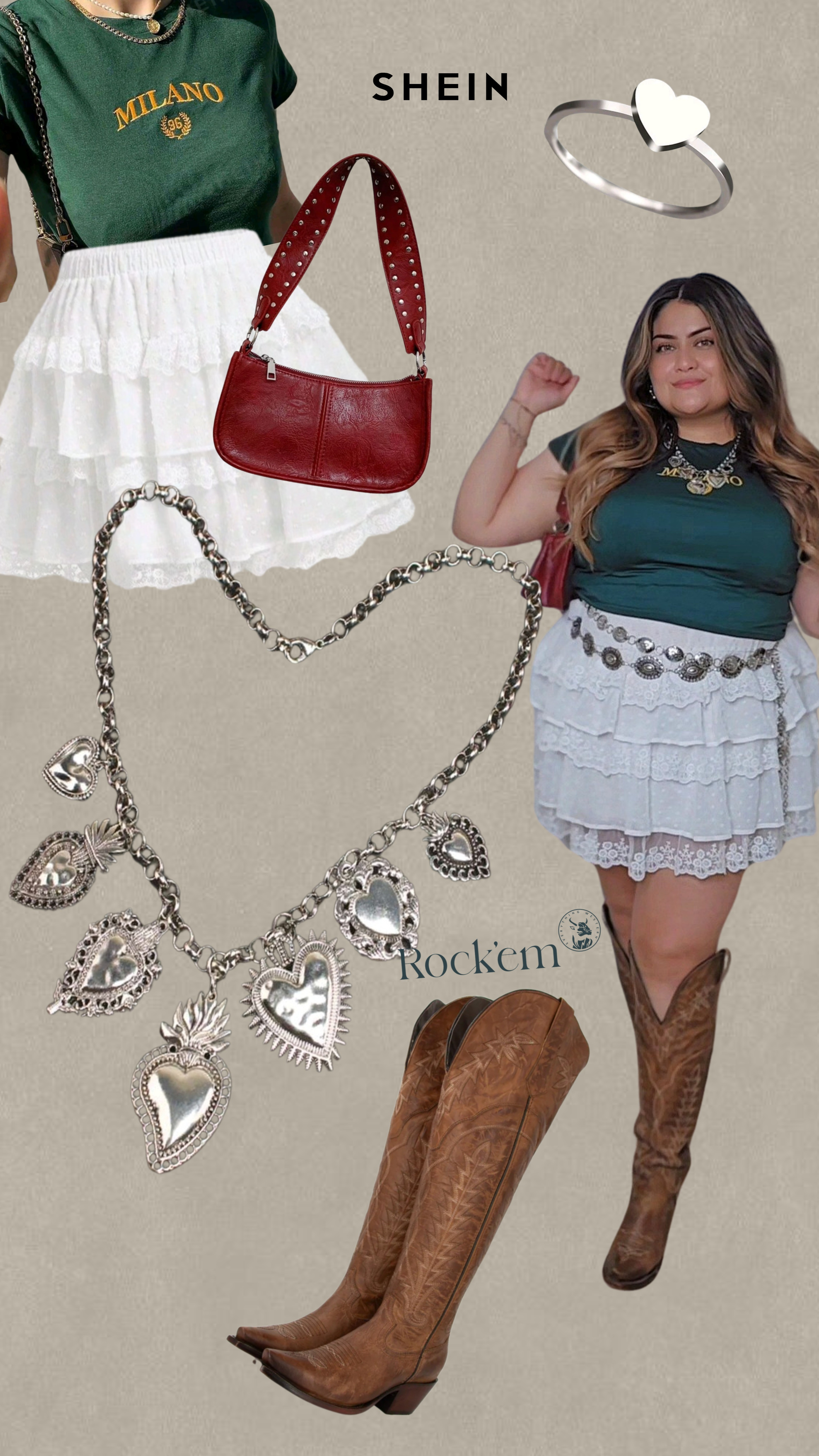 Charm necklaces are adorable, paired with some cowgirl boots 👢 💓🫶🏻 #cowgirlboots #charmnecklace #whiteskirt #plussizefashion

#LTKPlusSize #LTKMidsize #LTKStyleTip
