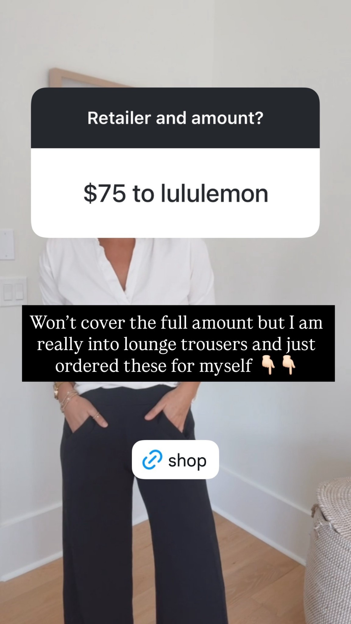 Won’t cover the full amount but I am really into lounge trousers and just ordered these for myself 👇🏻👇🏻