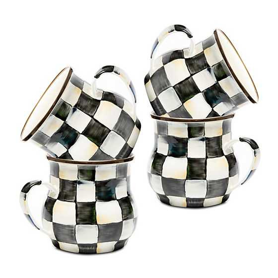 Courtly Check Mugs, Set of 4 | MacKenzie-Childs