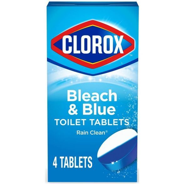 Clorox Ultra Clean Toilet Tablets Bleach &#38; Blue, Rain Clean Scent - 2.47oz/4ct | Target