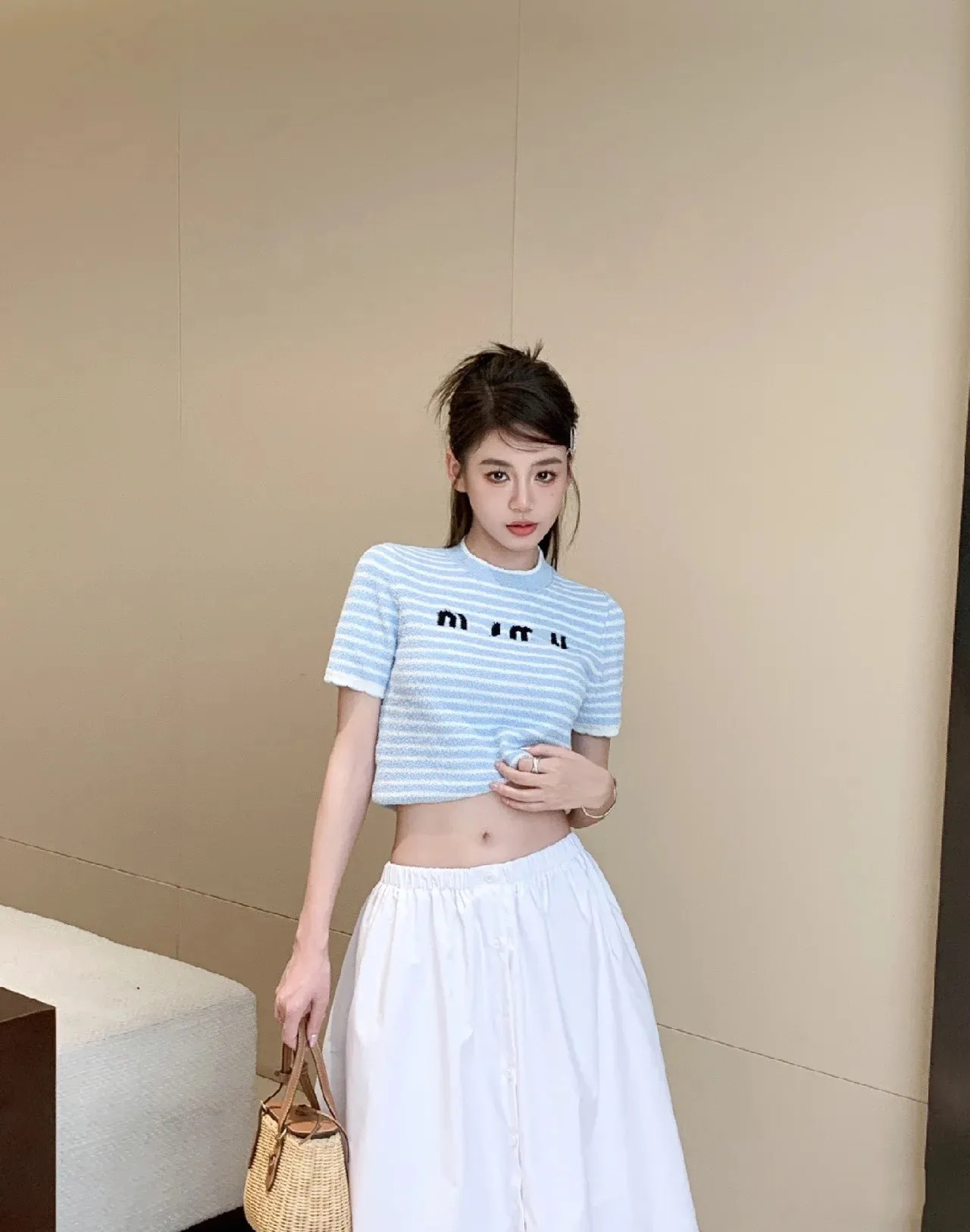 CX831SHAU Summer Fashion Casual Vest Skirt T-shirt Women pullover hoody letter printed long sleev... | DHGate