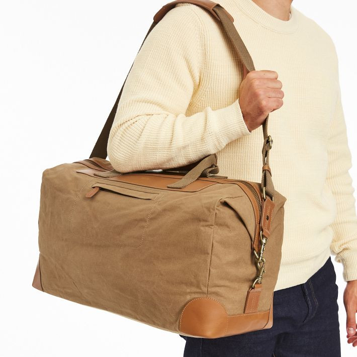 Beckett Waxed Canvas and Leather Weekender | Mark and Graham