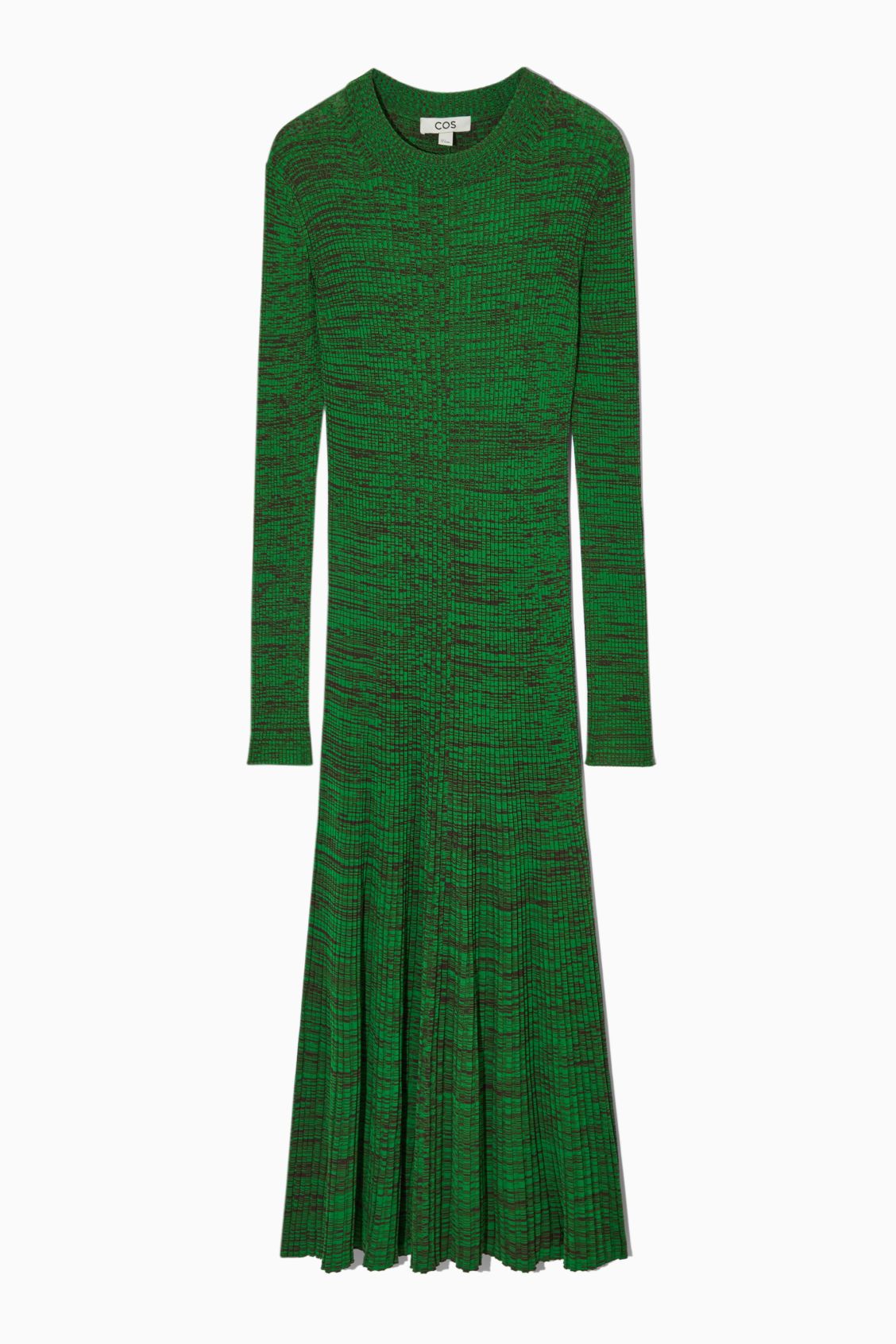 MÉLANGE RIBBED MIDI DRESS | COS (US)