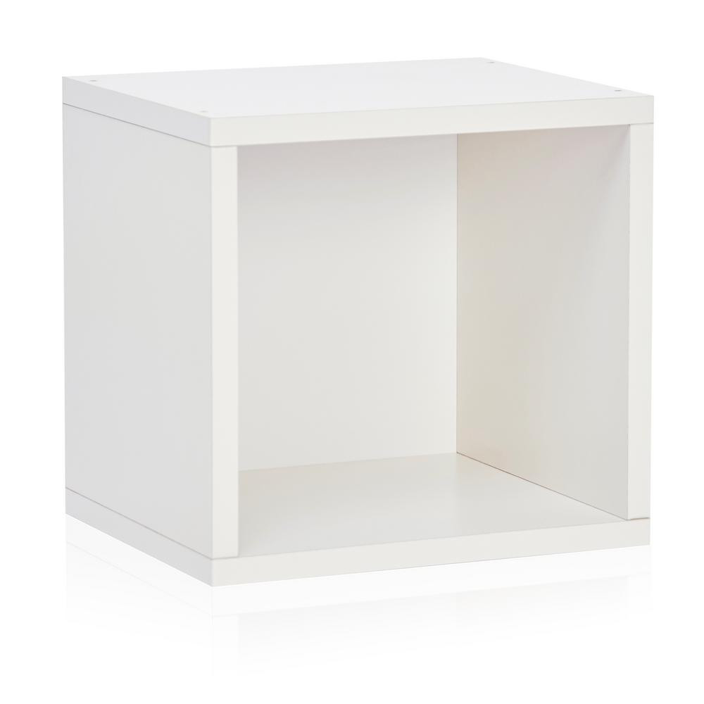Way Basics Connect System 13.4 in. x 12.6 in. zBoard Stackable Open Storage 1-Cube Organizer Unit in | The Home Depot