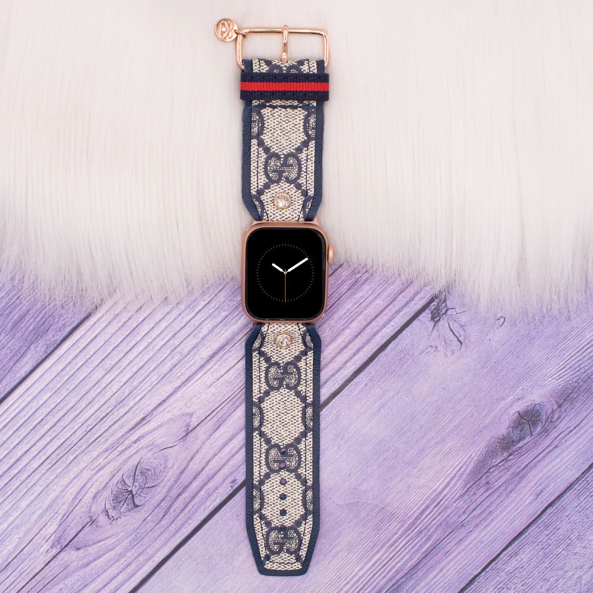 Limited Edition Sivella Band in Upcycled Blue Webbed GG with Navy | Spark*l