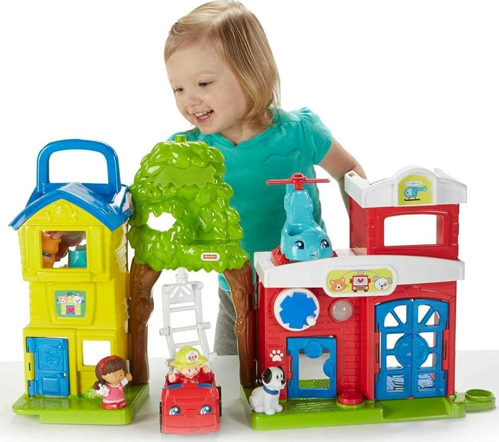 Fisher-Price Little People Toddler Toy Animal Rescue Playset with Lights Sounds Figures & Vehicle... | Amazon (US)