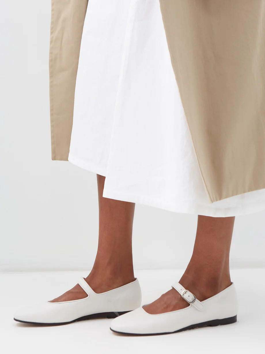 Round-toe leather Mary Jane flats | Le Monde Beryl | Matches (US)
