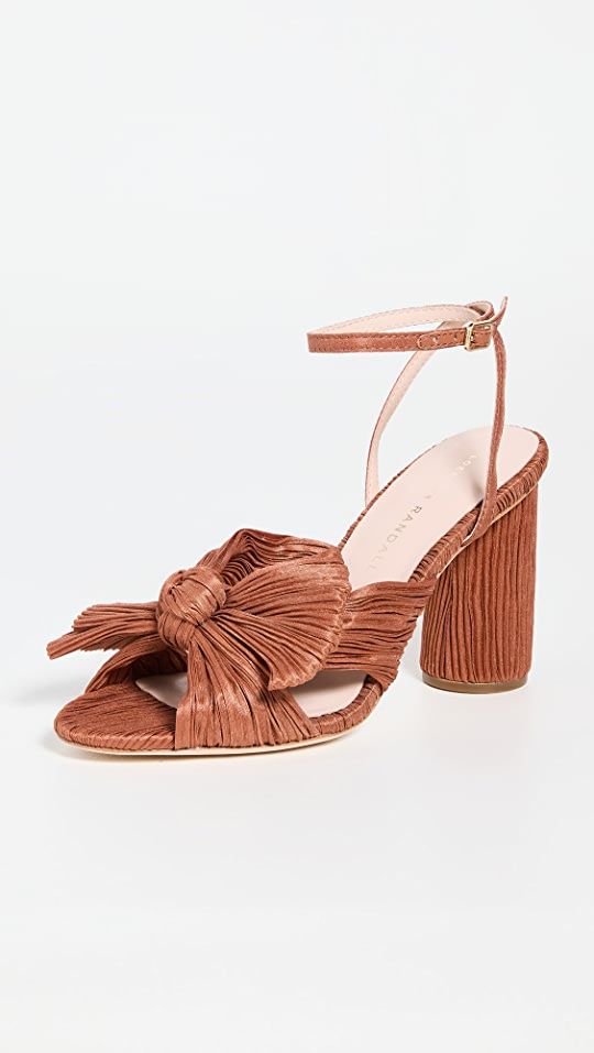 Loeffler Randall Camellia Pleated Bow Heel with Ankle Strap | SHOPBOP | Shopbop