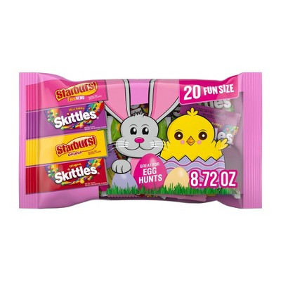Skittles & Starburst Fun Size Chewy Candy Easter Basket Stuffers Variety Pack - 8.72oz/20ct | Target