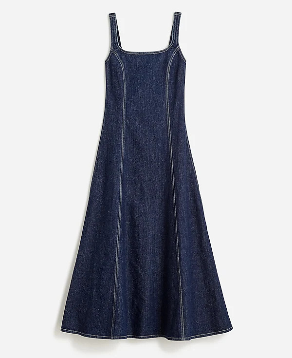 Alexa Chung for Madewell Denim Tank Midi Dress in Pellson Wash | Madewell | Madewell