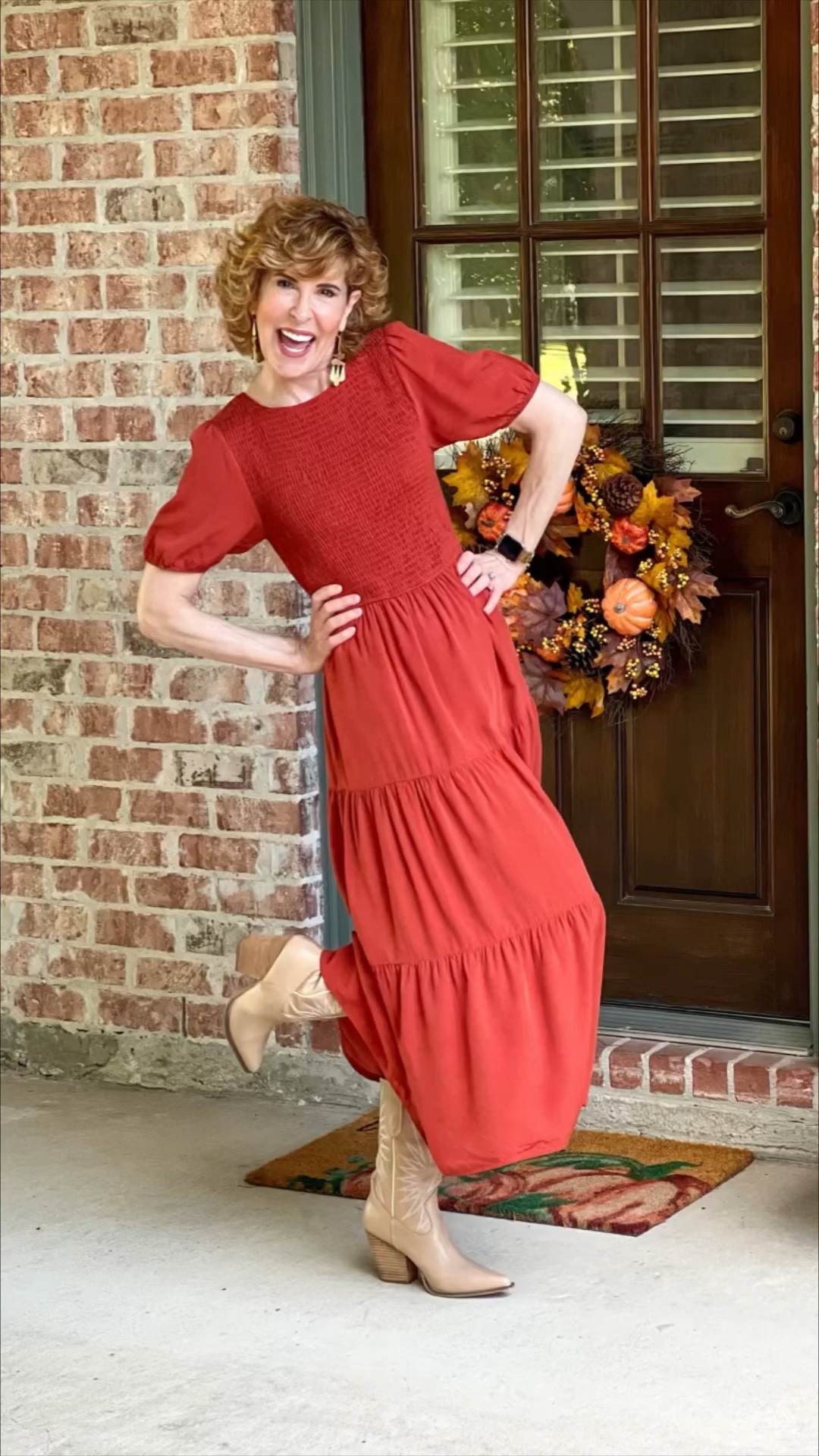 It's time to start incorporating the autumnal hues into your everyday wardrobe! I paired an inexpensive Amazon dress with western booties and statement earrings for a fall vibe that got lots of compliments!


#LTKSeasonal #LTKshoecrush #LTKstyletip