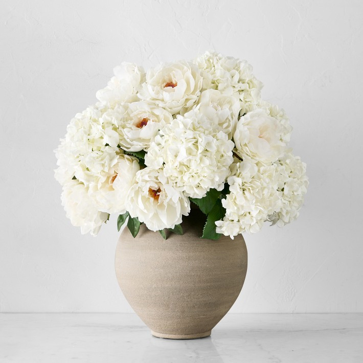 Jeff Leatham x Williams Sonoma Round White Ceramic Vase | Williams-Sonoma