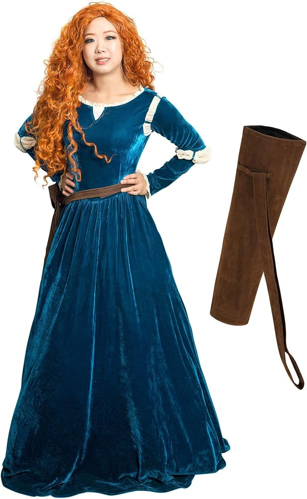 DAZCOS US Size Adult Princess Cosplay Halloween Costume Renaissance Medieval Dress with Quiver | Amazon (US)
