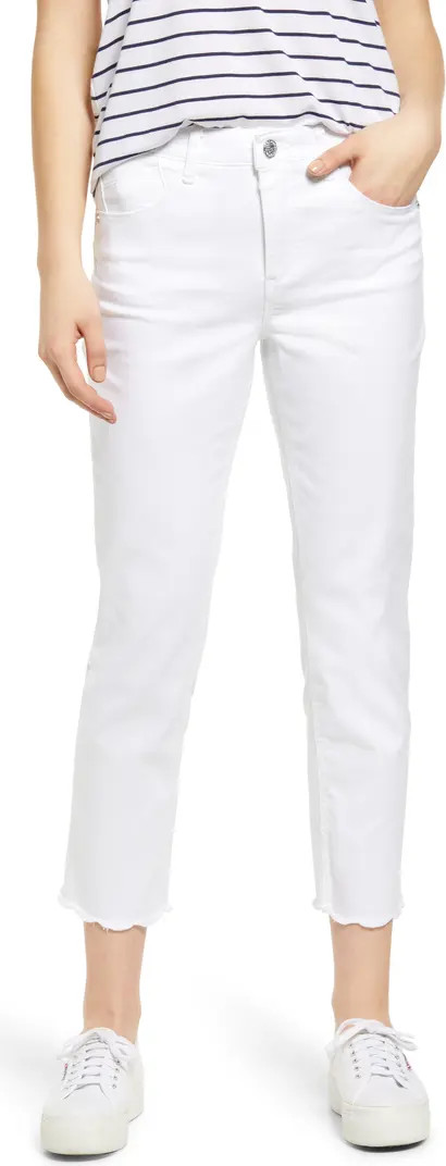 'Ab'Solution Scallop Hem Straight Leg Jeans | Nordstrom