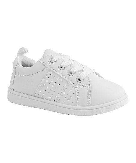 White Perforated Sneaker - Kids | Zulily