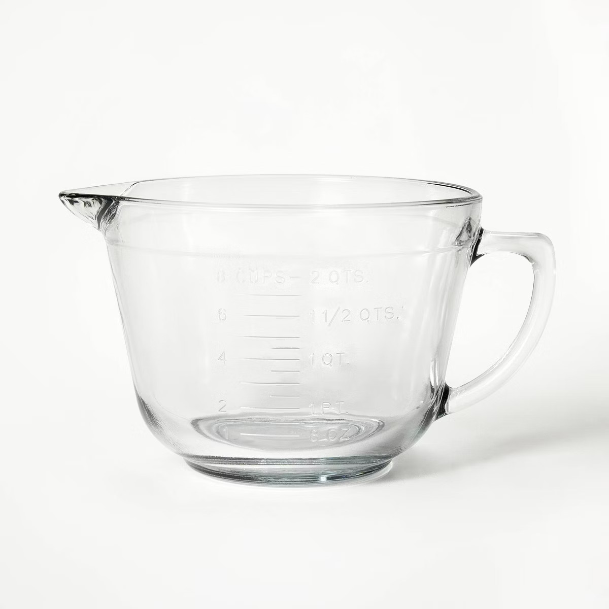 8 Cup Glass Batter Mixing Bowl Clear - Figmint™ | Target