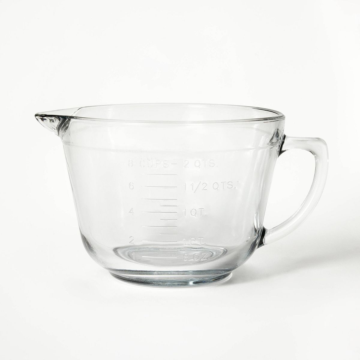 8 Cup Glass Batter Mixing Bowl Clear - Figmint™ | Target