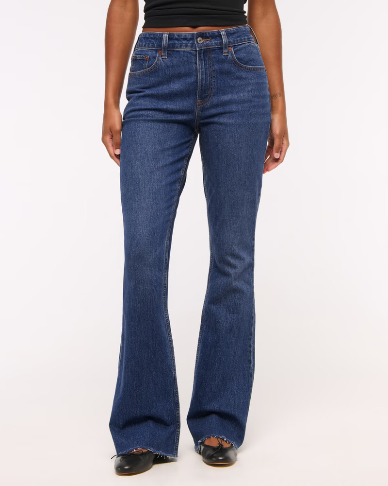 Women's Curve Love Mid Rise Bootcut Jean | Women's New Arrivals | Abercrombie.com | Abercrombie & Fitch (US)