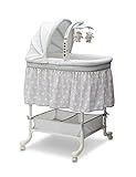 Simmons Kids Deluxe Gliding Bedside Bassinet - Portable Crib with Activity Mobile Arm Featuring Spin | Amazon (US)