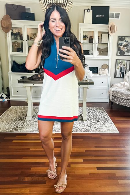 Memorial Day or 4th of July dress wearing a small and 9 in sandals 

#LTKSeasonal #LTKstyletip #LTKshoecrush