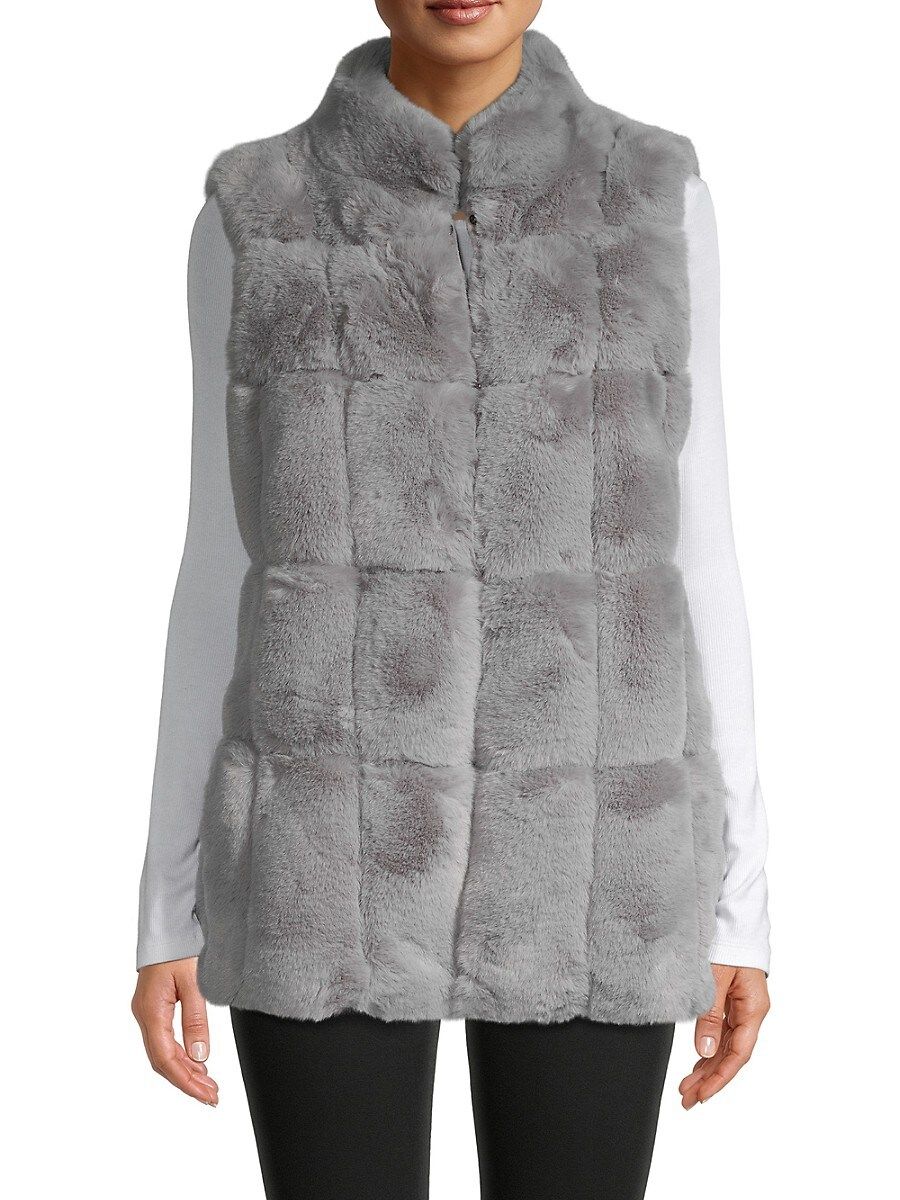 BELLE FARE Women's Faux Fur Vest - Grey - Size XS | Saks Fifth Avenue OFF 5TH