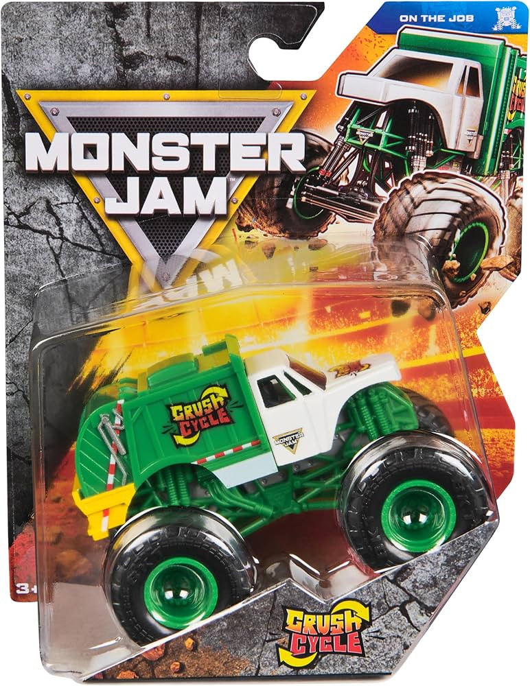 Monster Jam, Official Crush Cycle Monster Truck, Die-Cast Vehicle, 1:64 Scale, Kids Toys for Boys... | Amazon (US)