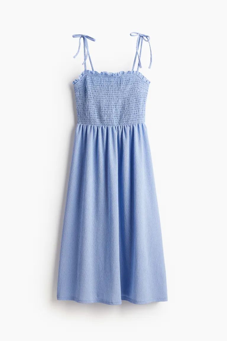 Tie-shoulder-strap Smocked Dress | H&M (US + CA)