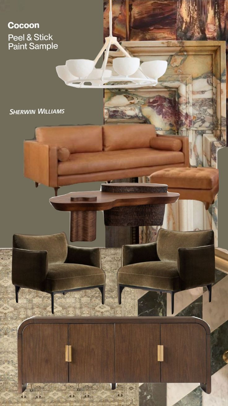 Earthy Contemporary Living Design | Sherwin Williams Cocoon 

 #LTKHome #LTKSaleAlert